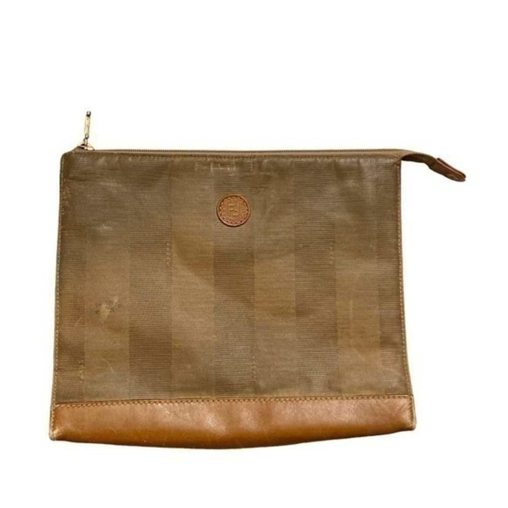 Fendi vintage zipper clutch bag